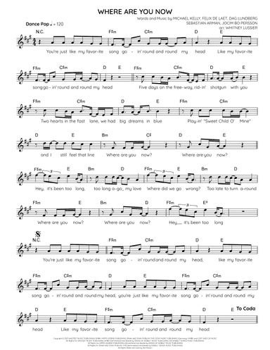 Where Are You Now (arr. Whitney Lussier)