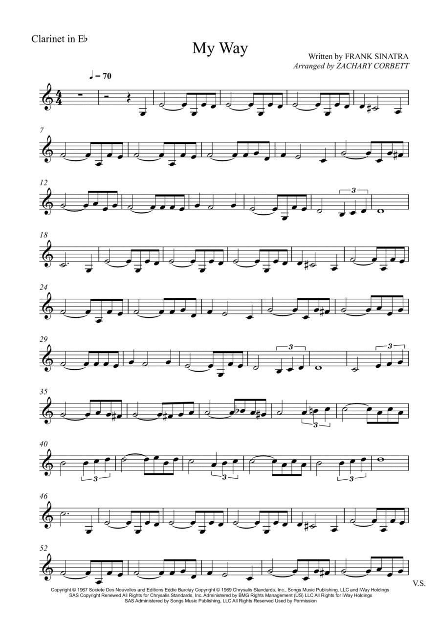 My Way (arr. Zachary Corbett)