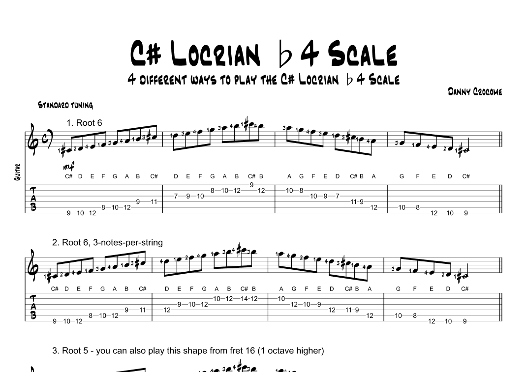 C# Locrian b4 Scale (4 Ways to Play)