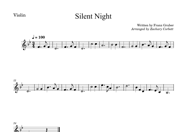 Silent Night (arr. Zachary Corbett)