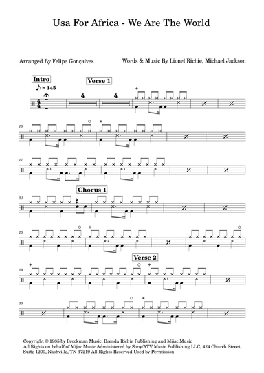 We Are The World (arr. Felipe Gonçalves)