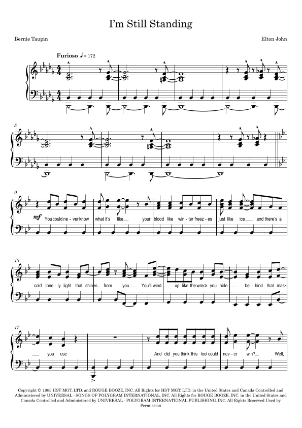 I'm Still Standing (arr. Hallstein Lunde)