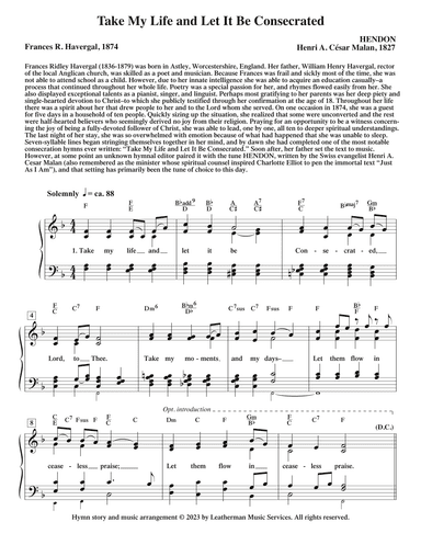 Take My Life and Let It Be Consecrated (arr. Lyndell Leatherman)