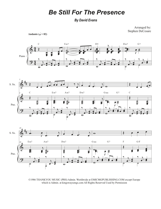 Be Still For The Presence (arr. Stephen DeCesare)