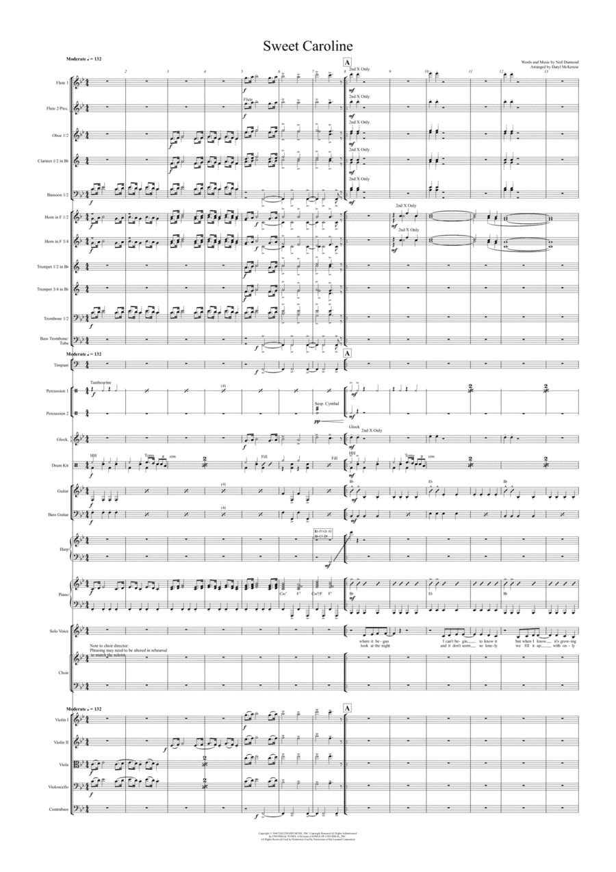 Sweet Caroline (arr. Daryl McKenzie)