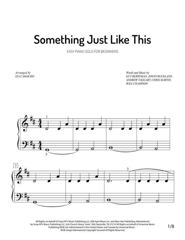 Something Just Like This (arr. Iza Camacho F.)