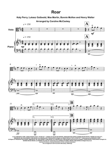 Roar (arr. Caroline McCaskey)