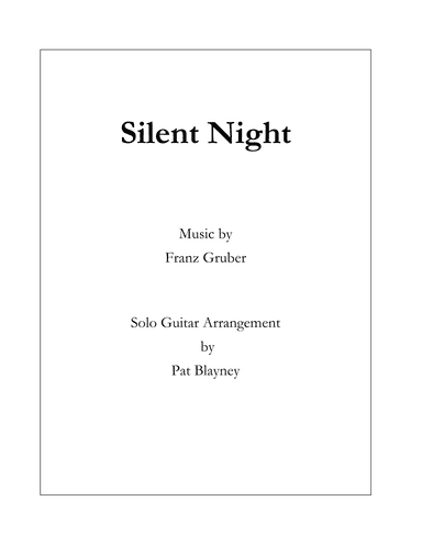 Silent Night (arr. Pat Blayney)
