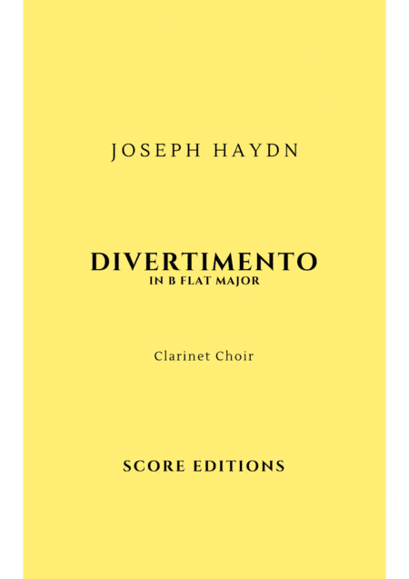 Clarinet Choir: Haydn's Divertimento nº1 in B-flat major (arr. Harry Walker)