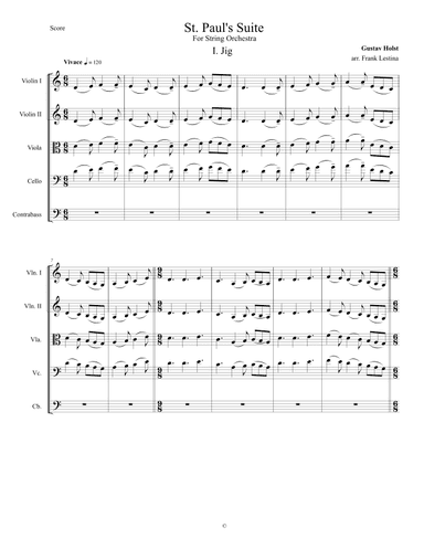 St. Paul's Suite - I. Jig (arr. Frank Lestina)