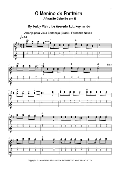 O Menino Da Porteira (arr. FERNANDO LUIZ NEVES)