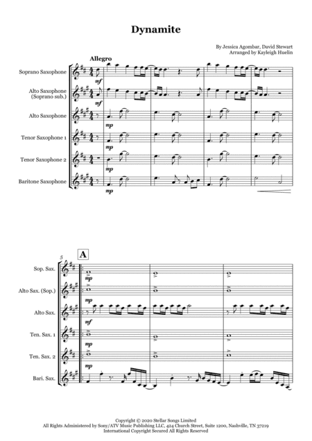 Dynamite (arr. Kayleigh Huelin)
