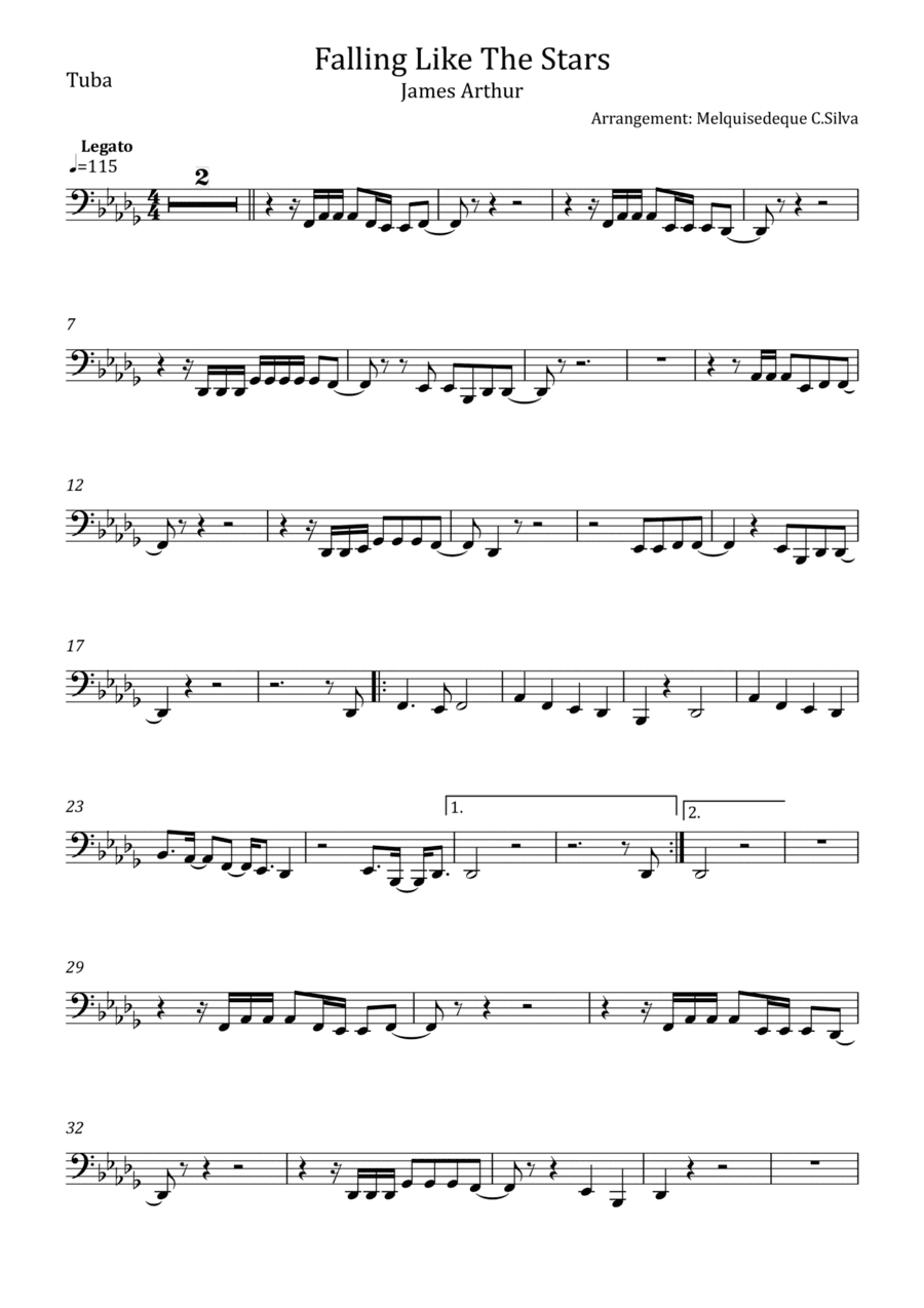 Falling Like The Stars (arr. Melquisedeque C.Silva)