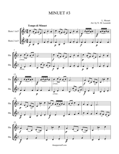 Minuet #3 (arr. Nick Lacanski)