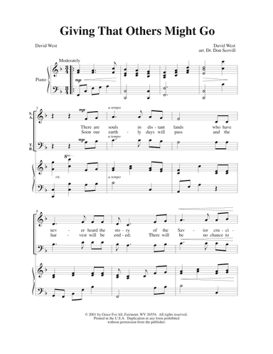 Giving That Others Might Go