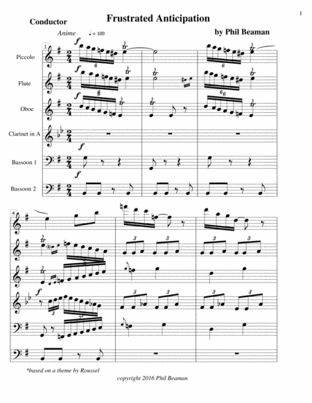 Frustrated Anticipation - woodwind sextet