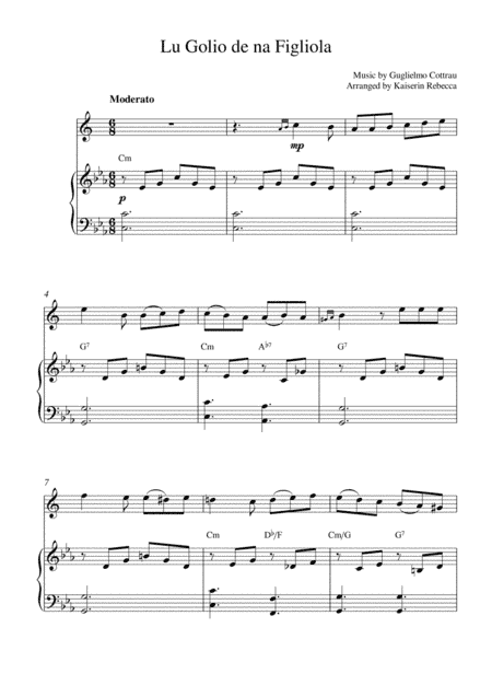 Lu Golio de na Figliola (arr. Kaiserin Rebecca)