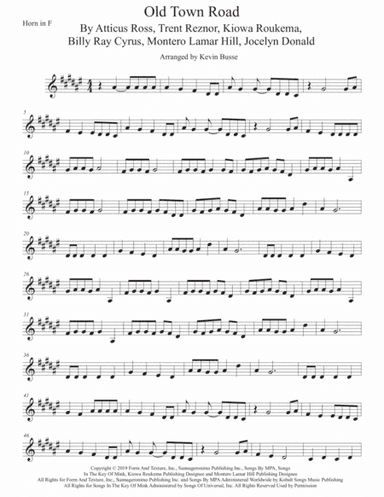 Old Town Road (remix) (arr. Kevin Busse)