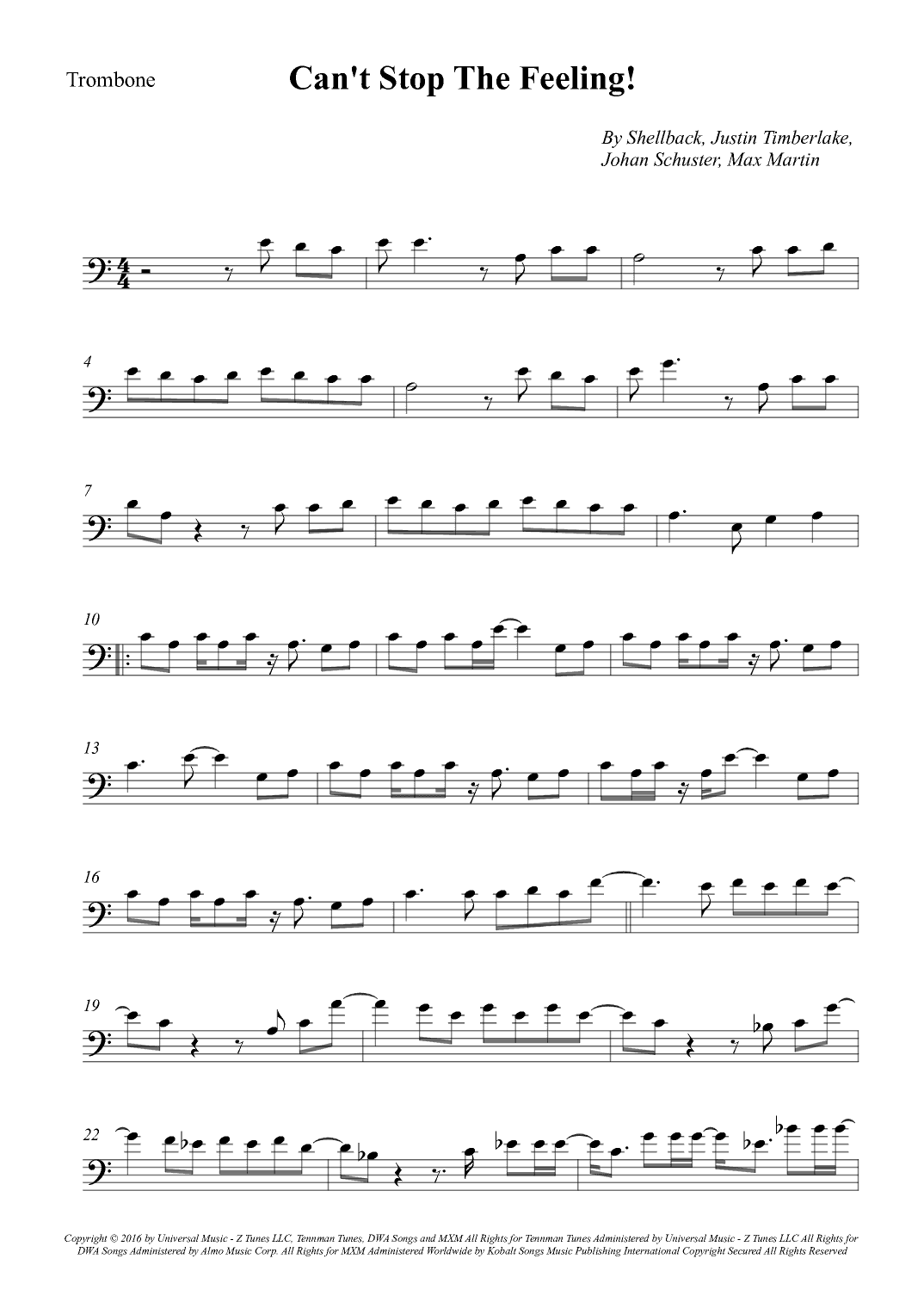 Can't Stop The Feeling! (arr. Wesley S. SIlva)