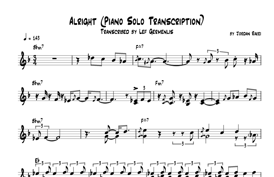 Alright (arr. Lef Germenlis)