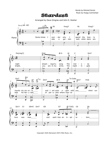 Stardust (arr. Dave Gingras, John E. Dosher)