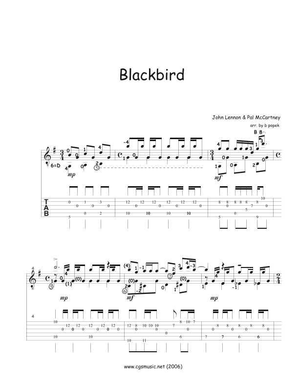 Blackbird (arr. b popek)
