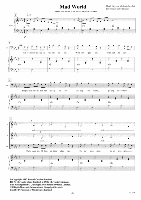 Mad World (arr. Jetse Bremer)