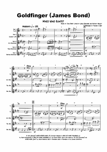 Goldfinger (arr. Thomas H. Graf)