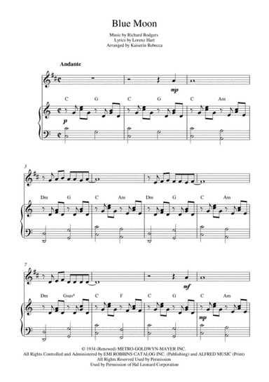 Blue Moon (arr. Kaiserin Rebecca)
