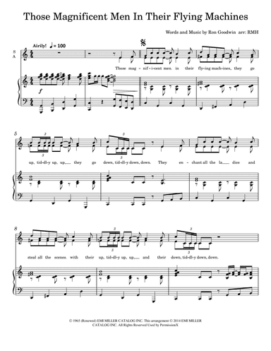 Those Magnificent Men In Their Flying Machines (arr. Rachel M Hamilton)