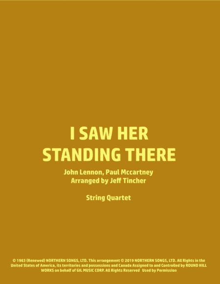 I Saw Her Standing There (arr. Jeff Tincher)