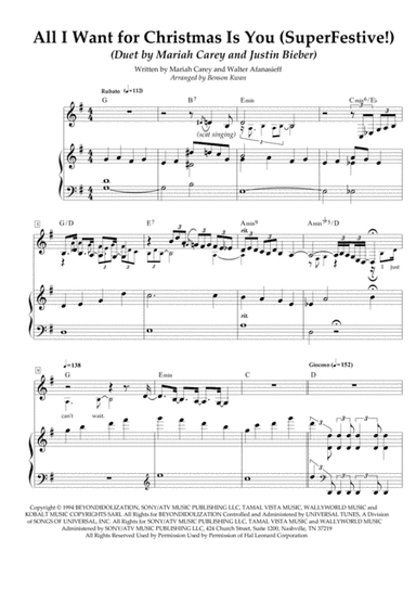All I Want For Christmas Is You (arr. Benson Kwan)