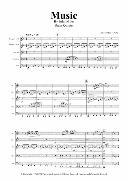 Music (arr. Thomas H. Graf)