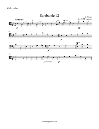 Sarabande #2 (arr. Nick Lacanski)