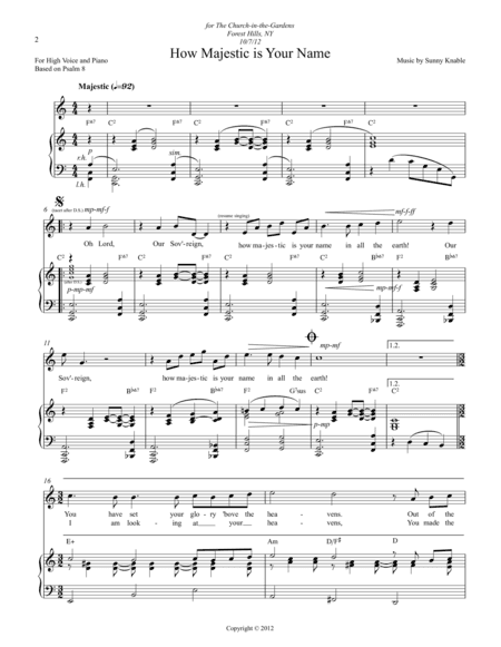 How Majestic Is Your Name (Psalm 8)