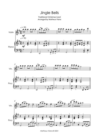 Jingle Bells - Violin and Piano (arr. Matheus Viana)