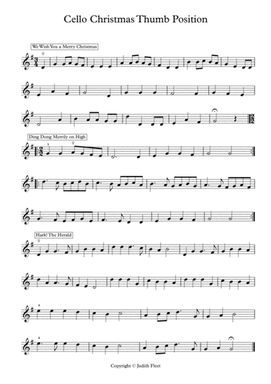 Cello Christmas Thumb Position (arr. Judith Fleet)