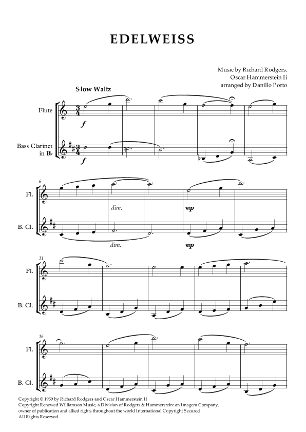 Edelweiss (arr. Danillo Porto)
