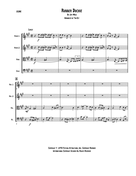 Rubber Duckie (arr. Tim Olt)
