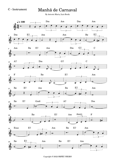 Manha De Carnaval (arr. Fabio Eduardo de Oliveira)