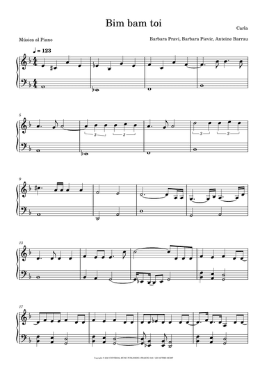 Bim Bam Toi (arr. Música al Piano)