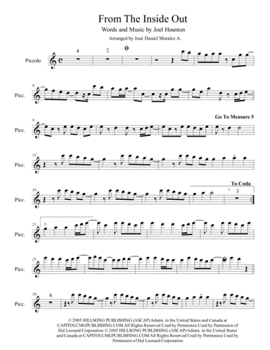 From The Inside Out (arr. José Daniel Morales A.)
