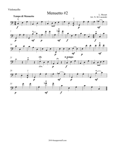 Menuetto #2 (arr. Nick Lacanski)