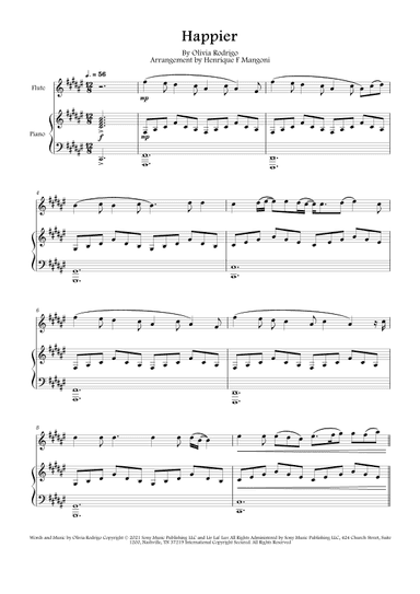 Happier (arr. Henrique F Mangoni)