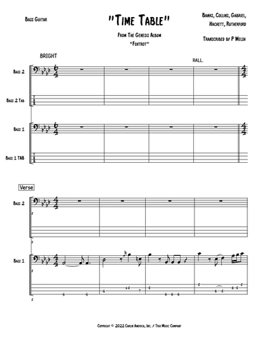 Time Table (arr. P Welsh)