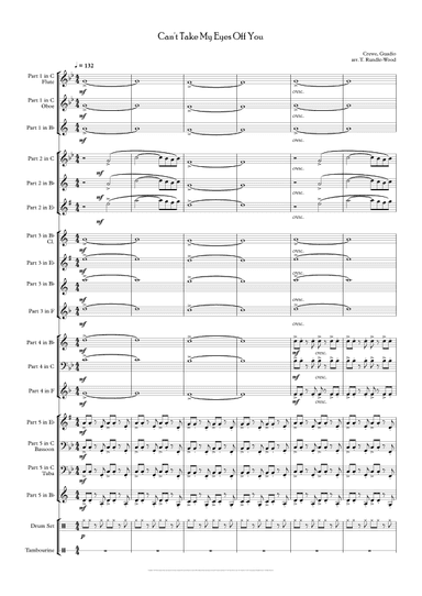 Can't Take My Eyes Off Of You (arr. Tom Rundle-Wood)