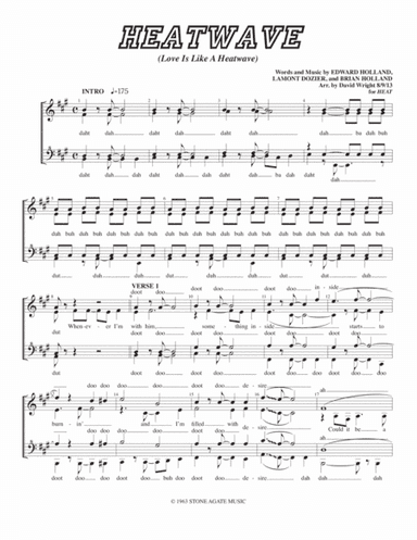 Heatwave (love Is Like A Heatwave) (arr. David Wright)
