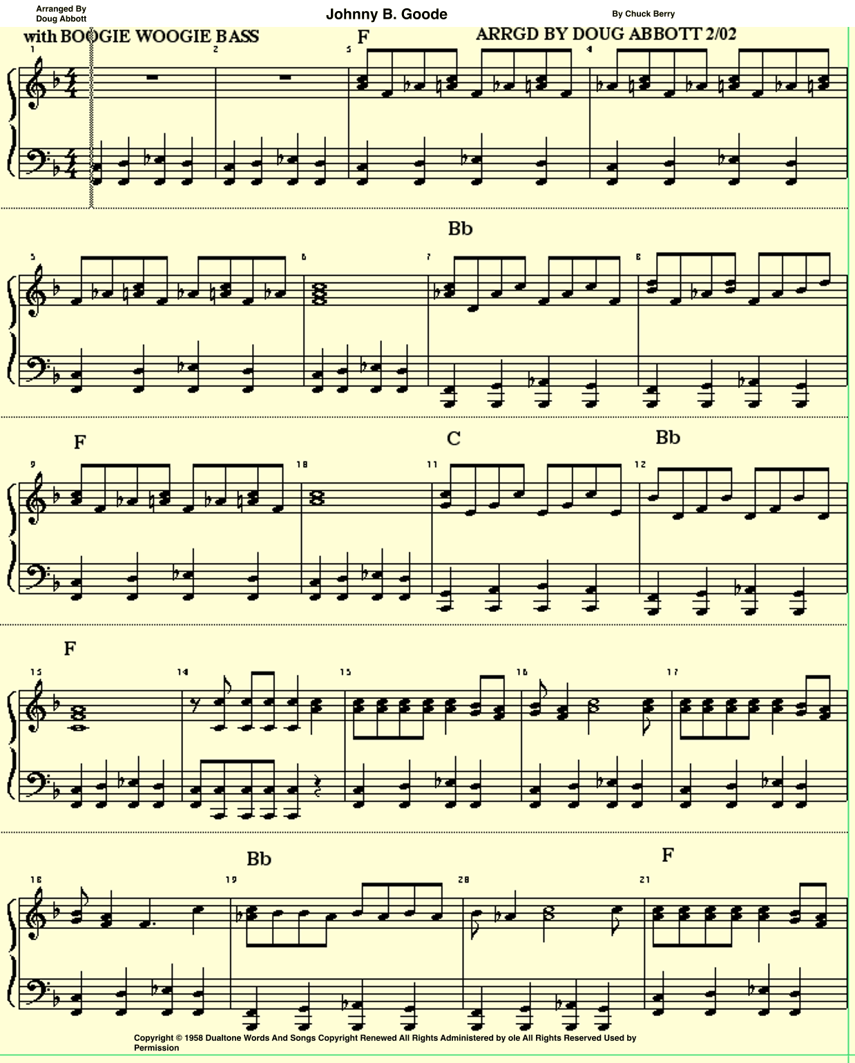 Johnny B. Goode (arr. Doug Abbott)