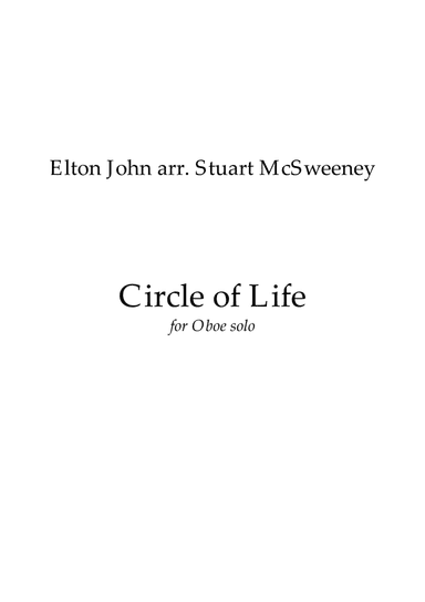 Circle Of Life (arr. Stuart McSweeney)