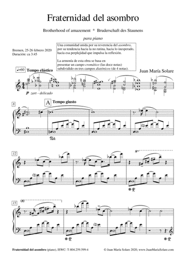 Fraternidad del asombro [piano solo]
